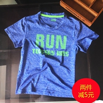 Foreign Trade Boy Clothing Boy Speed Dry Clothes Short Sleeves T-shirt Summer Children Big Children Outdoor Sports Breathable Perspiration Blouses