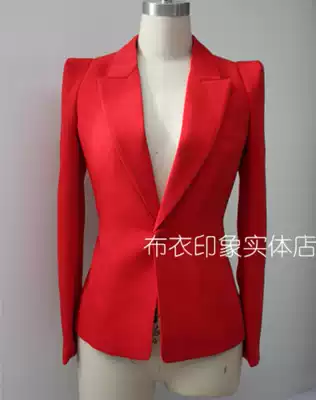 Commoner impression Tailor-made female host photogenic clothing Announcer photogenic OL small suit QB6154