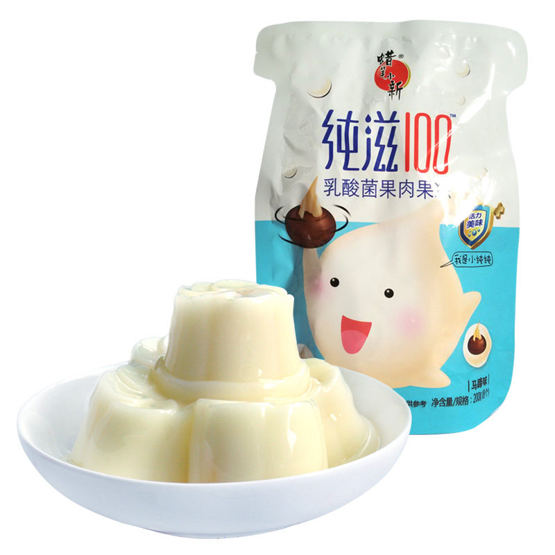 【天猫超市】蜡笔小新 纯滋100乳酸菌果肉果冻200g马蹄味布丁零食