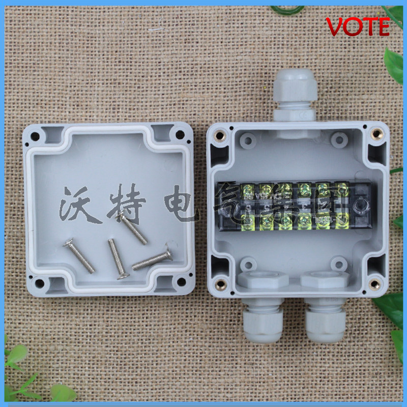 83*81*56 Plastic Waterproof Junction Box One in two out with terminal street lamp waterproof box