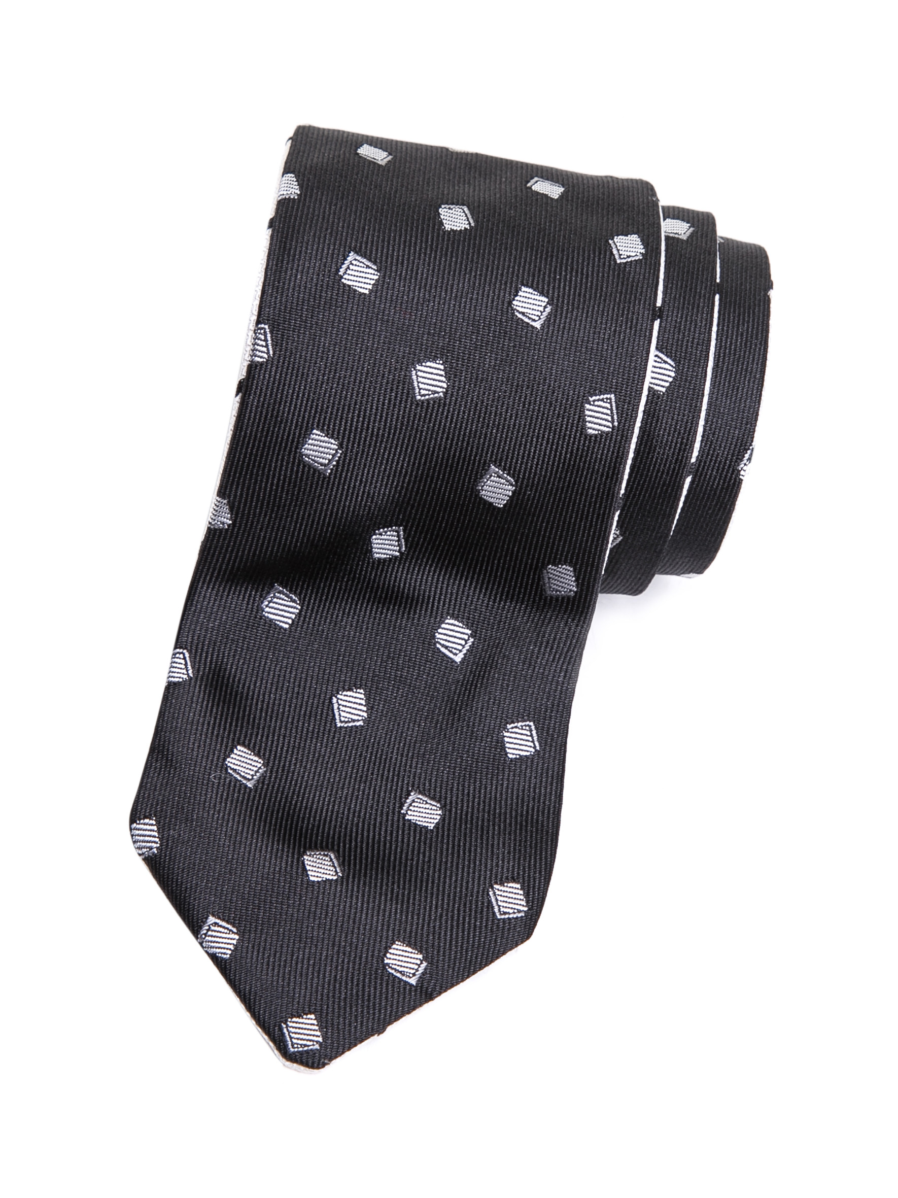 Dolce&Gabbana 黑色方块提花拼接领带