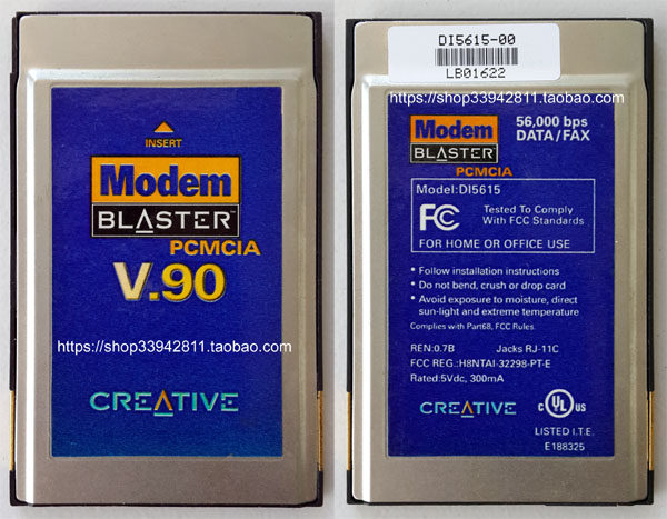 Modem Blaster PCMCIA V 90 innovative notebook cat 56K Creative DI5615