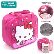 Thickened aluminum foil insulation lunch box bag office workers with rice waterproof canvas hand carry portable hand carry Bento bag lunch box bag