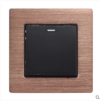 Beiqiao A8-001 1 1 Brown aluminum alloy one-open single-control switch socket single-link power switch panel
