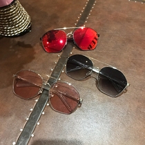 Qi Wei Huang Zitao dazzling red sunglasses incision personality fashion handsome sunsun glasses big face round face men and women glasses