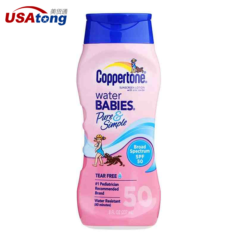 美国 Coppertone水宝宝 无油无泪无香防晒乳 防晒霜SPF50 237ml