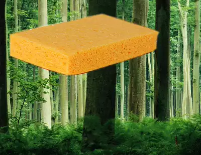 Natural wood pulp cotton sponge block washing pot cloth Original ecological wood pulp washing bowl towel dishwashing sponge block washing supplies