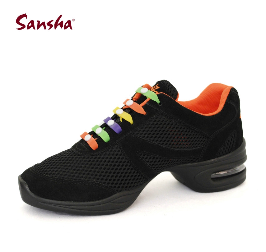 SkazzbySansha French Sansha modern dance shoes H131M empty mesh color buckle belt low top with bottom cushion