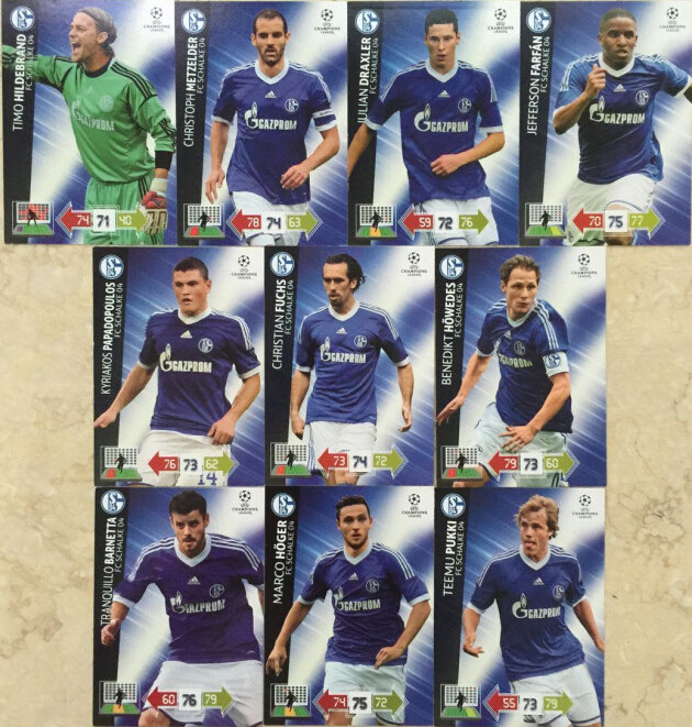 Panini Panini 12-13 Champions League stars Card full set of Puka 10 Schalke 04-Taobao