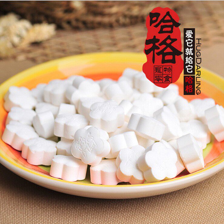 Dog snacks Hag Bull's first milk AD calcium tablet 100g Teddy Golden Mao feather calcium cheese pet