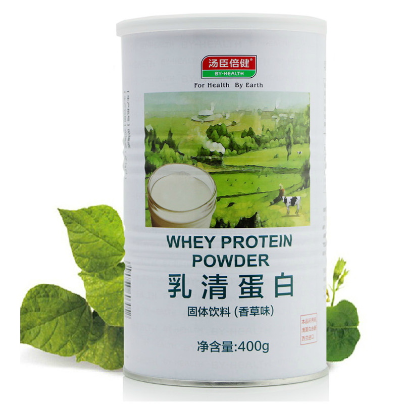 【送液体钙100粒】汤臣倍健乳清蛋白质粉固体饮料400g香草味