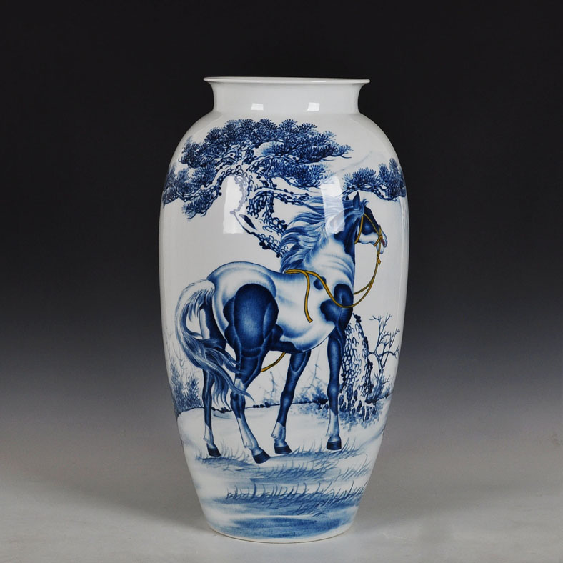 Famous hand - made ceramic vase of blue and white porcelain success furnishing articles of jingdezhen ceramics business gifts gifts