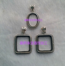 Come size to stone custom retro twist ring pendant empty support processing custom amber beeswax finished ring