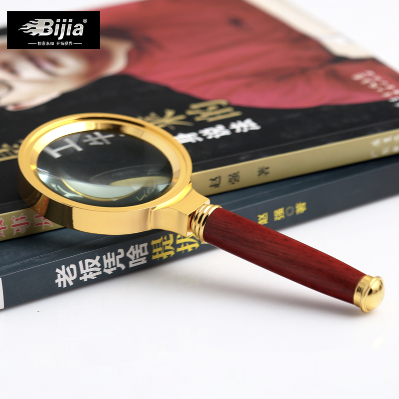 2016 new product Bijia 60mm ultra-large diameter HD magnifying glass full optical 10X reading newspaper reading good product