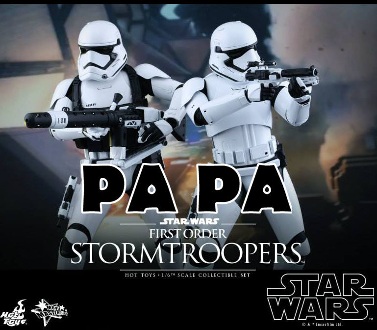 New Spot HT Hottoys Star Wars 7 Original Force Awakening Heavy machine gun white soldier suit MMS319