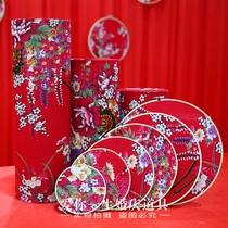 Chinese wedding props Dragon Phoenix candle saddle Brazier scale dragon and phoenix scissors Chinese knot Chinese gourd Chinese wedding props