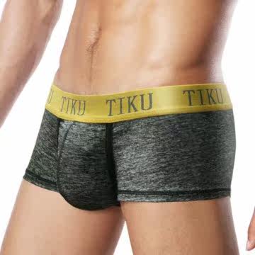 TIKU 梯酷 ~ 金属系 铁汉柔情 超弹贴身平口男内裤-(CP1196)