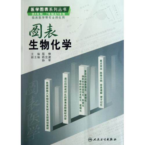 图表生物化学(供8年制7年制及5年制临床医学等专业师生用)/医学图表系列丛书 正版保证 屈伸 自然科学978711713
