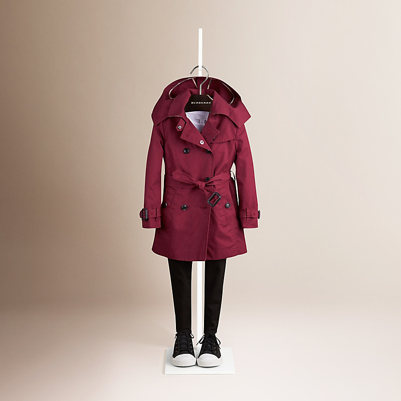 Burberry博柏利 可拆式连帽斜纹棉质 Trench 风衣 39975321