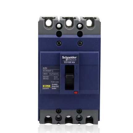 Schneider plastic case circuit breaker air switch EZD100E3060N 3P 60A 25KA