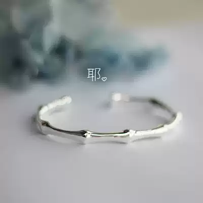 Secreate high simple literary design Mori girl fresh bamboo festival girlfriends creative Valentine's Day gift plated 925 silver bracelet