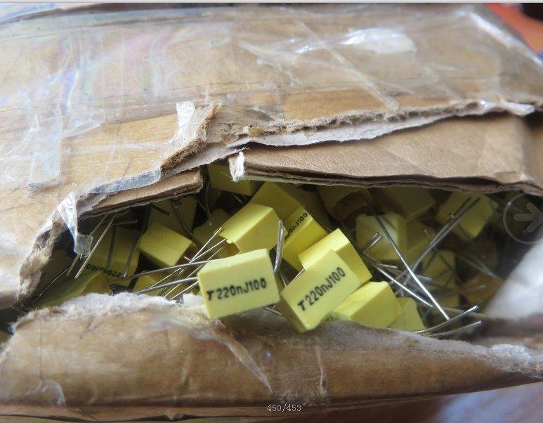 French Film Capacitor 100V 224J 220nf 100V 0 22UF ±5% TPC