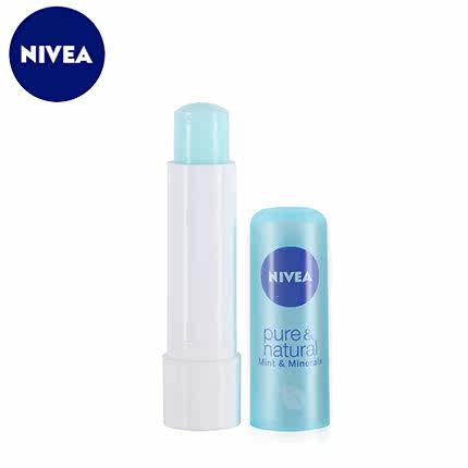 Nivea/妮维雅自然舒润护唇膏4.8g深润持久呵护 滋润补水 矿物薄荷