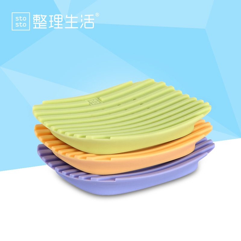 整理生活皂托沥水手工皂托盘卫浴香皂盒硅胶时尚创意浴室肥皂架碟