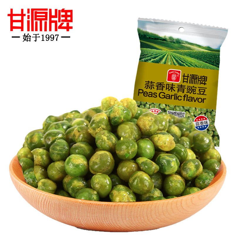 【天猫超市】甘源蒜香味青豆500g 坚果炒货零食 独立包装