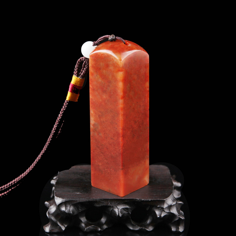 Seal engraving seal Shoushan stone dome lanyard square seal making calligraphy calligraphy and painting bag engraving name idle chapter stone material