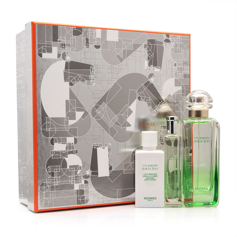 Hermes/爱马仕屋顶花园女士淡香水100ML+15ML+身体乳三件套礼盒