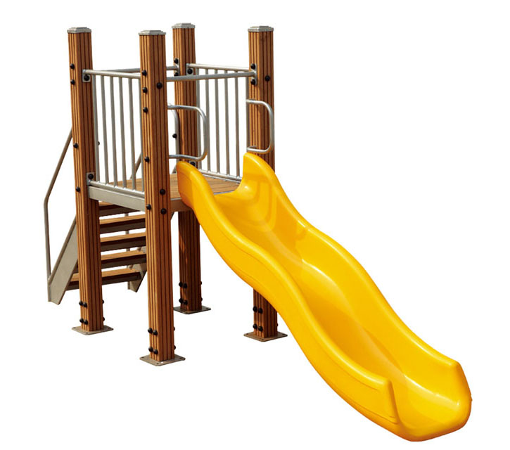 Beijing Outdoor Fitness Equipment Beijing Outdoor Fitness Equipment High-end Plastic Wood Material Children Amusement Slide