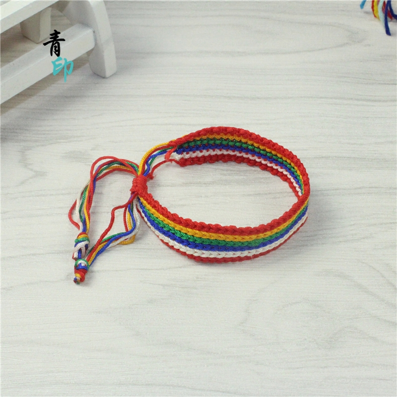 Tibetan color rope handle new five-color line handle hand-knit Handle Handle Handrope Handwoven