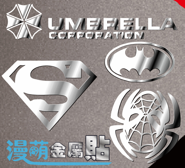 American Comics Dc Marvel Phone Stickers Metal Stickers Superman Spider-Man Batman Resident Evil Logo American Comics Dc Marvel Phone Stickers Metal Stickers Superman Spider-Man Batman Resident Evil Logo