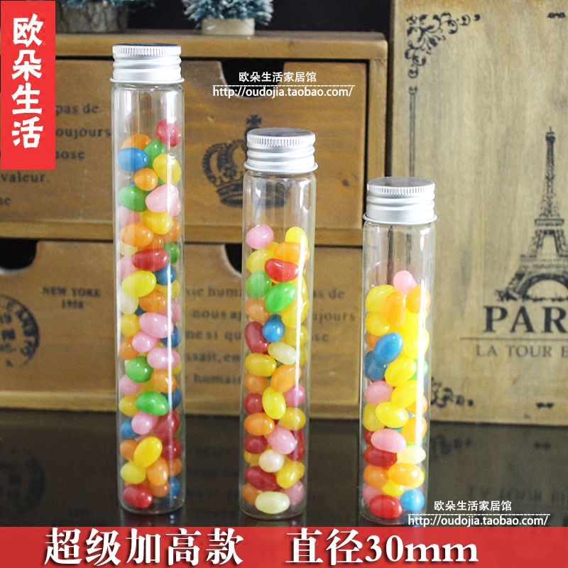 Delight Sugar Handmade Candy Bottle Transparent Glass Sealed Bottle Pull Tube Bottle Medicine Water Bottle Sink Perfume Bottle Medical Test Tube Bottle