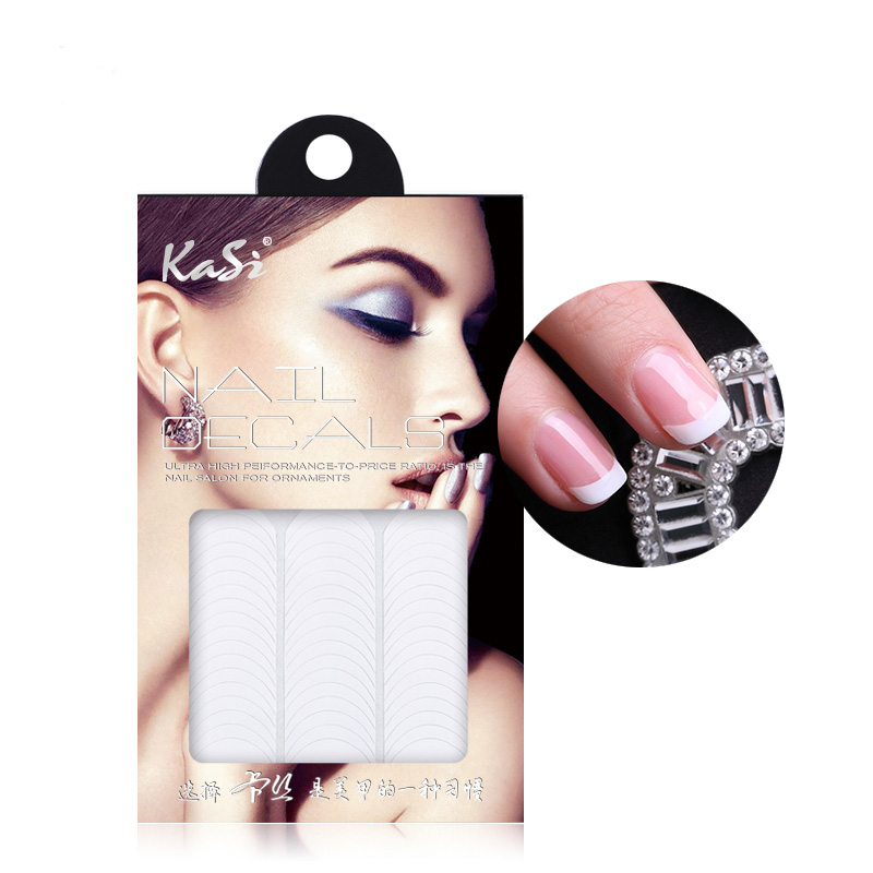 KaSi美甲法式贴微笑贴 做法式指甲贴片美甲贴纸96片装贴纸