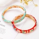 Vòng đeo tay cloisonne Bắc Kinh vòng hoa nhỏ hoa mẫu đơn Thời trang Vòng tay trang sức Bắc Kinh Quà tặng đặc trưng ở nước ngoài chuỗi đeo tay Vòng đeo tay Cuff