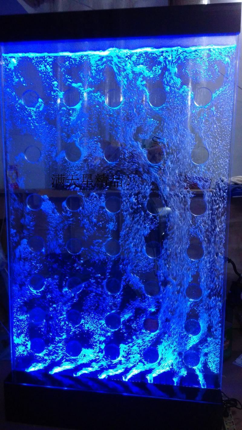 New acrylic water dance bubble wall LED aquarium Feng Shui entrance partition background wall home decoration screen