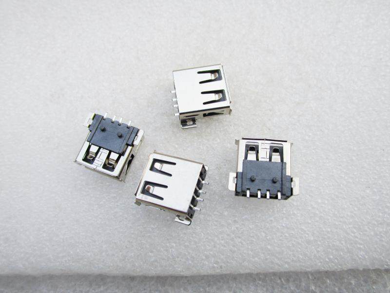 Mobile power charger socket accessories USB female seat A F A Type 180 degree full patch with curled copper shell