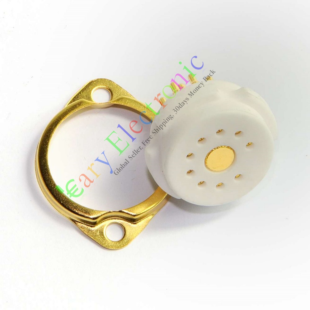 GZC9-T-G gold-plated nine-foot special ceramic vacuum tube seat suitable for 12AX7 EL84 E88CC 6922, etc.