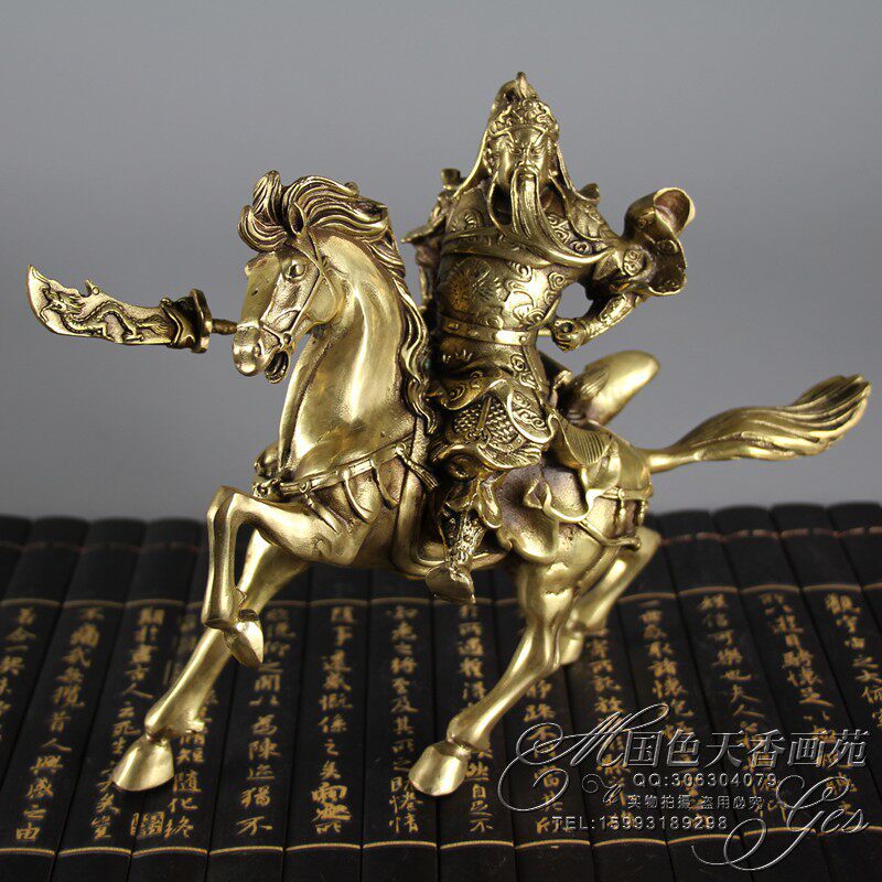 Promotion Ancient Play Brass Pure Bronze Guan Public Pendulum Piece Bronze Ware Guan Bronze Statue of the Bronze Buddha Gift Decorations
