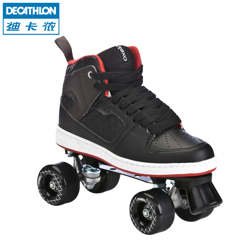 迪卡侬 轮滑鞋 成人短鞋帮 多功能 双排四轮轮滑花样旱冰鞋 OXELO
