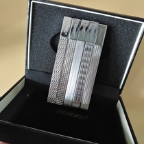 ZORRO ZORRO creative grinding wheel ultra-fine metal strip mini kerosene lighter four-sided carved gold silver