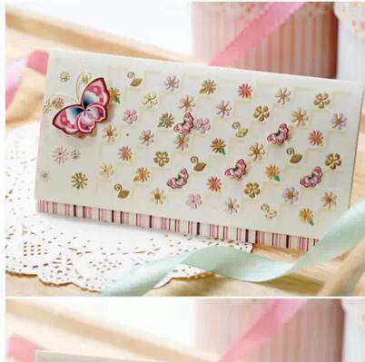 South Korea imported horizontal version of the card flowers are sent together Yo butterfly dot instead of writing a blessing 
