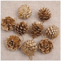 Christmas Decorations Dyed Christmas Silver Pinecone Christmas Tree Decoration Foam Pendant Gold Pinecone Decorations