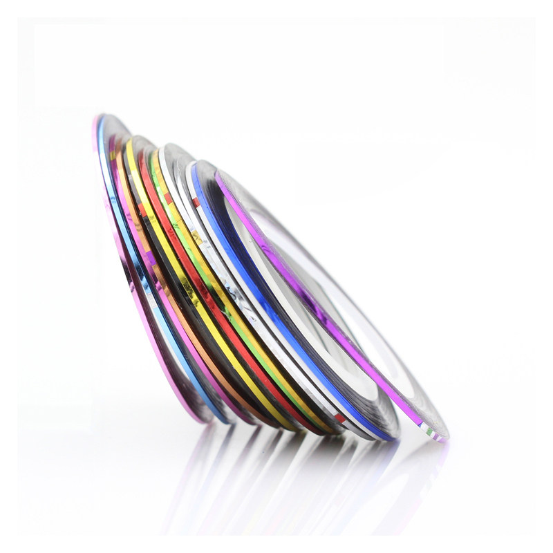 美甲甲油胶饰品金银线背胶线美甲贴纸线彩绘线