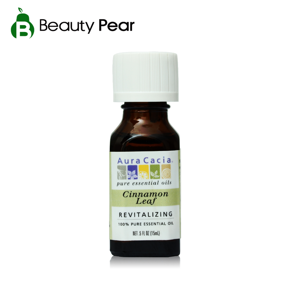 美国Aura Cacia肉桂叶精油15ml 紧肤延缓衰老调理肠胃单方精油