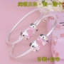 Hello kitty Hello Kitty khai trương vòng tay bạc 990 sterling mẫu nữ Nhật Bản và Hàn Quốc vòng đá thạch anh