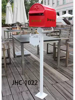1022 Pole mailbox Mailbox letter box Garden decoration Shop decoration