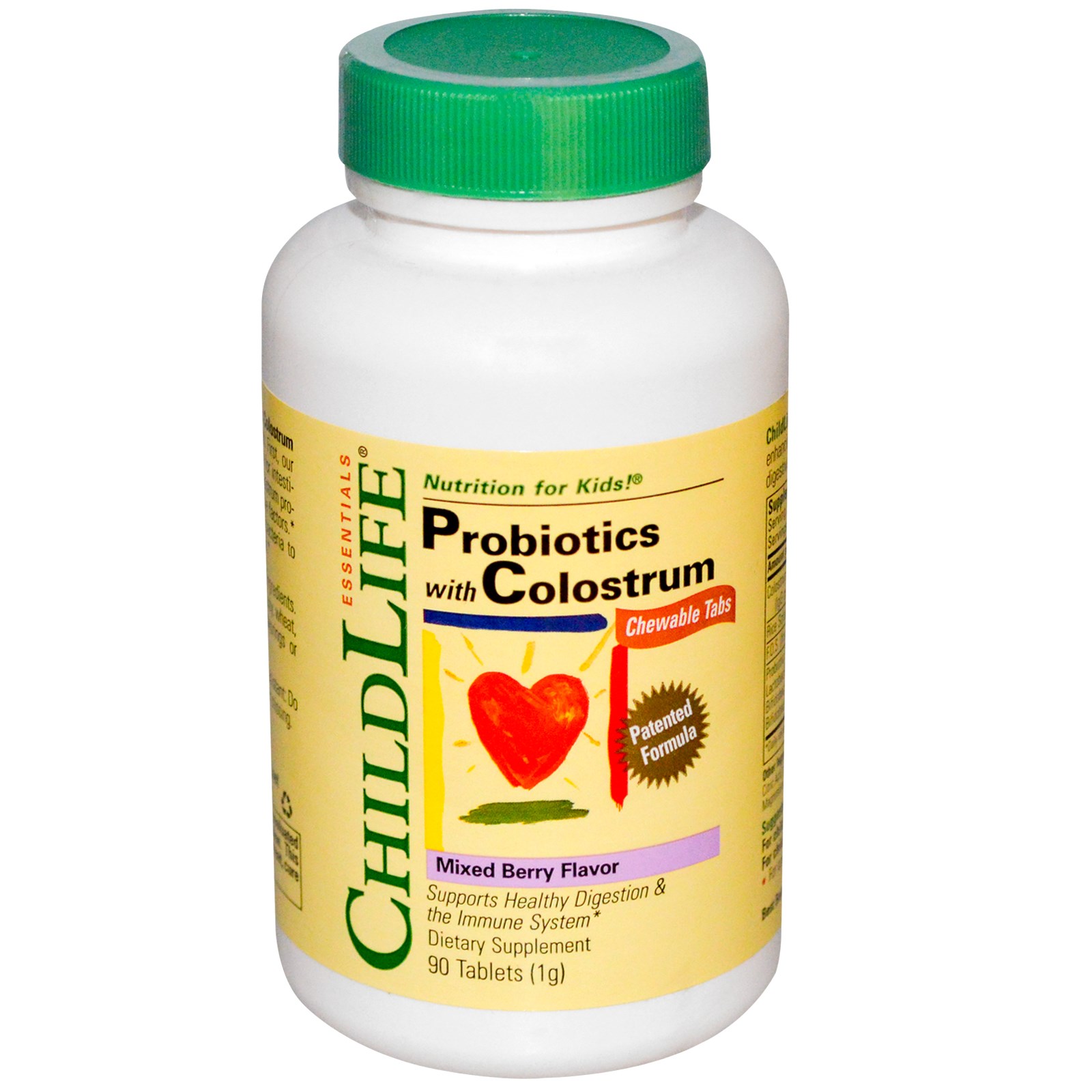 Spot ChildLife Colostrum Probiotic Chewable tablets Patented formula regulates the stomach 90 tablets